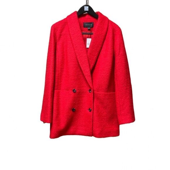 🌟70% OFF🌟 NEW🌟Ann Taylor Red Pea Coat - Picture 1 of 4